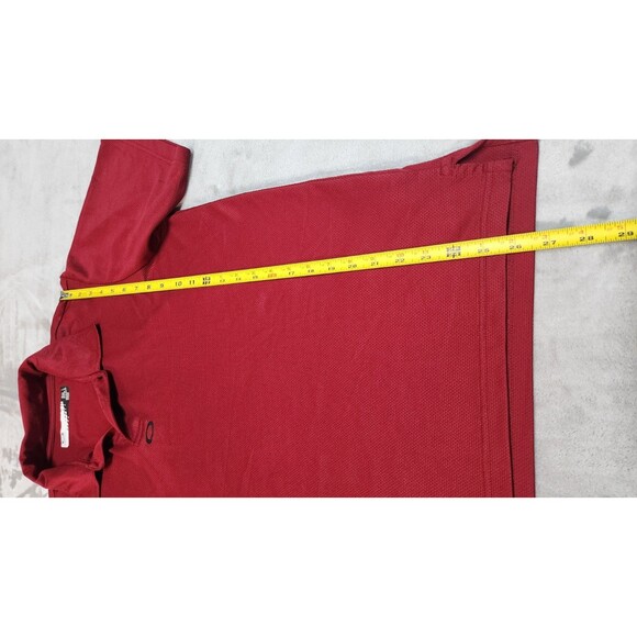 Oakley Mens Large Red Athletic Golf Performance Polo Shirt - Picture 7 of 7
